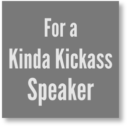 for a kinda kickass speaker