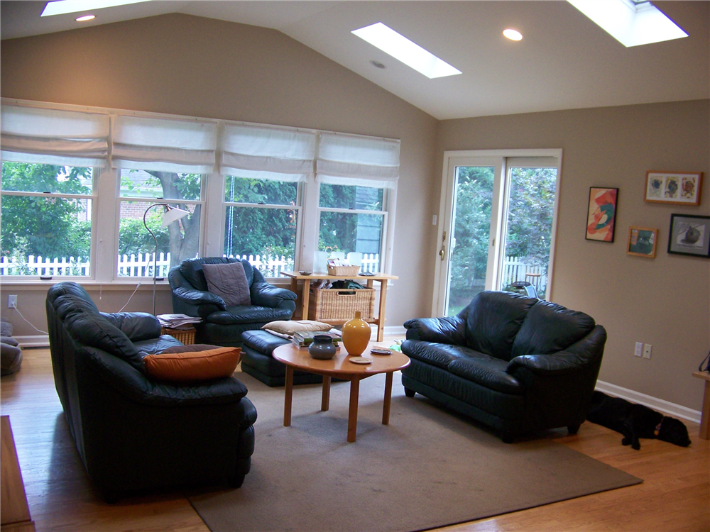 We meet in this sun-filled room all day focused exclusively on you and your business. Note Woofie, the marketing dog, on standby should you need her.